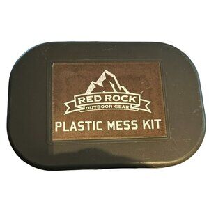 Red Rock Outdoor Gear Plastic Mess Kit With Utensils For Camping and Hiking